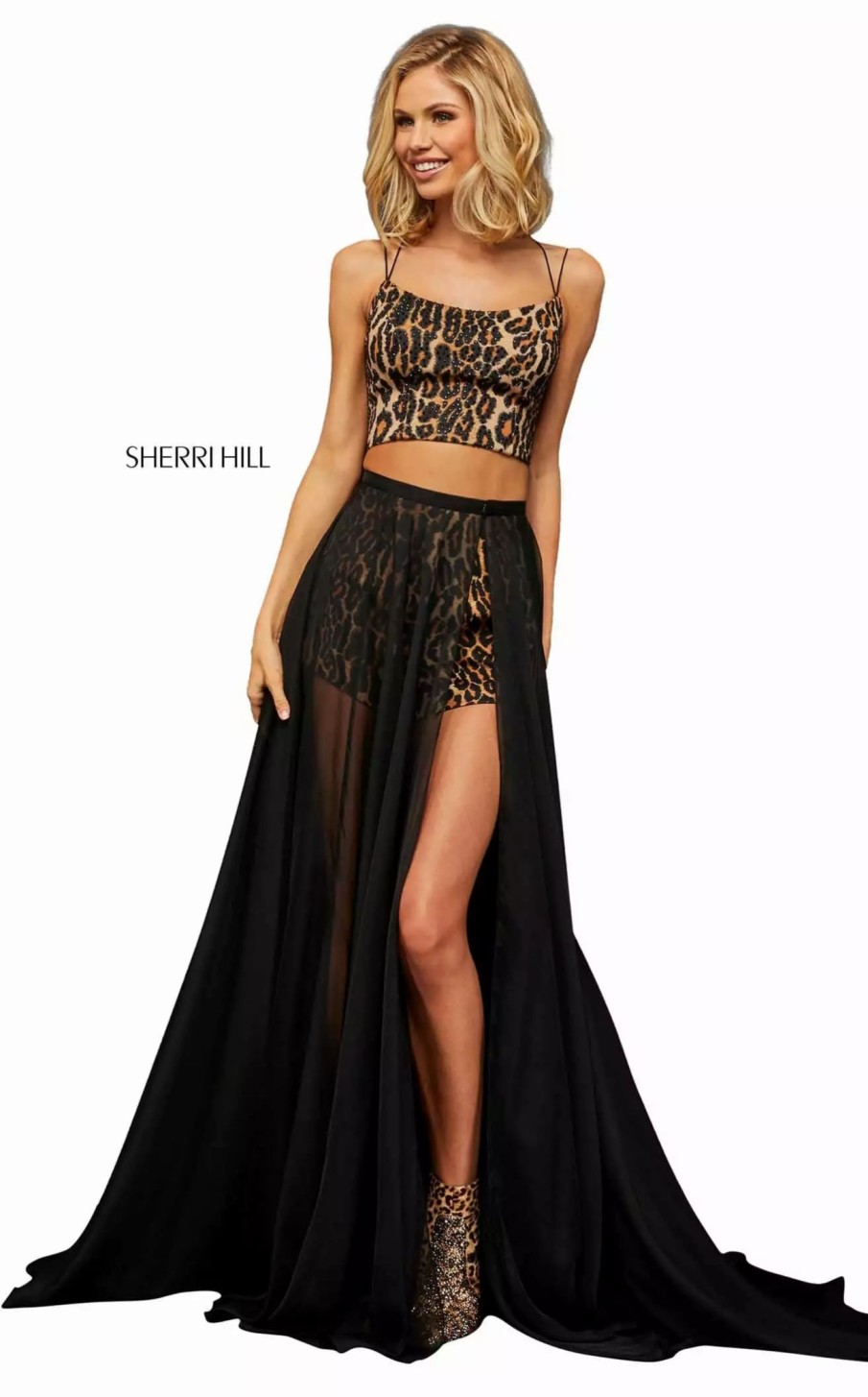 Long Prom Dresses * | Sherri Hill 52919 Dress Animal-Print