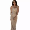 Red Carpet * | Chic And Holland Hf1574 Dress Nude