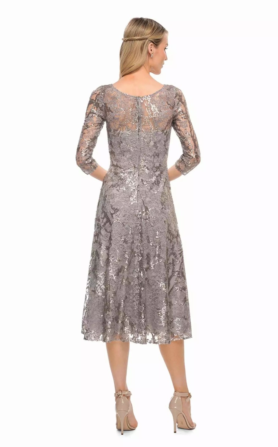 Cocktail Dresses * | La Femme 29993 Dress Silver