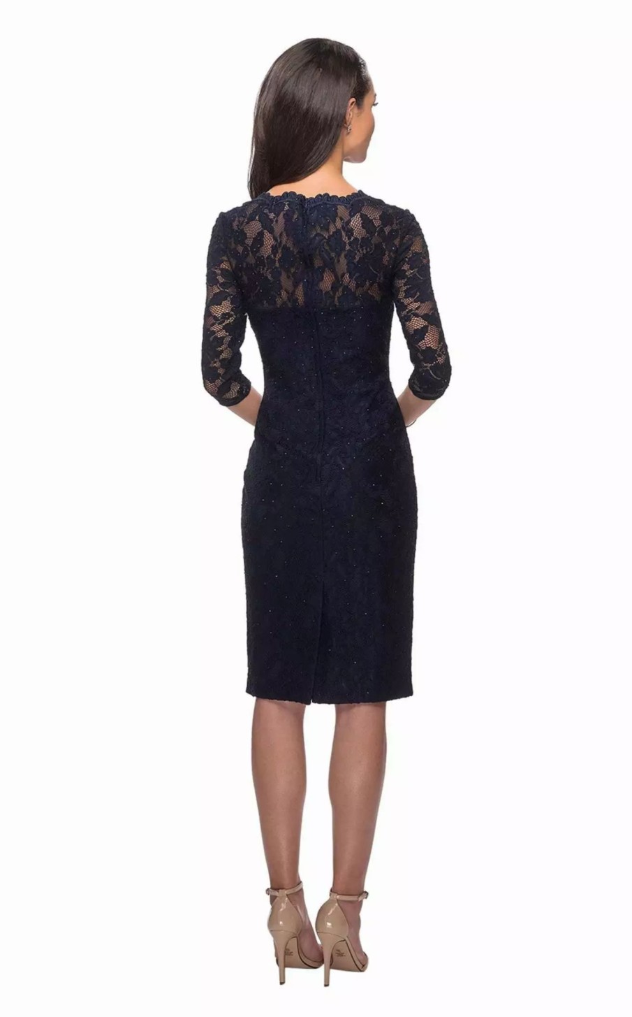 Cocktail Dresses * | La Femme 25527 Dress Navy