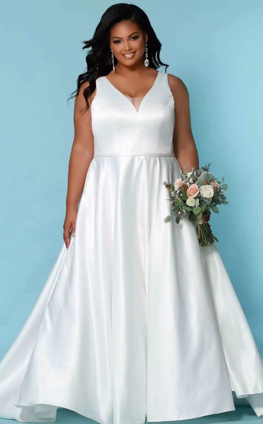 Plus Size Dresses * | Sydneys Closet Sc5272 Dress Ivory