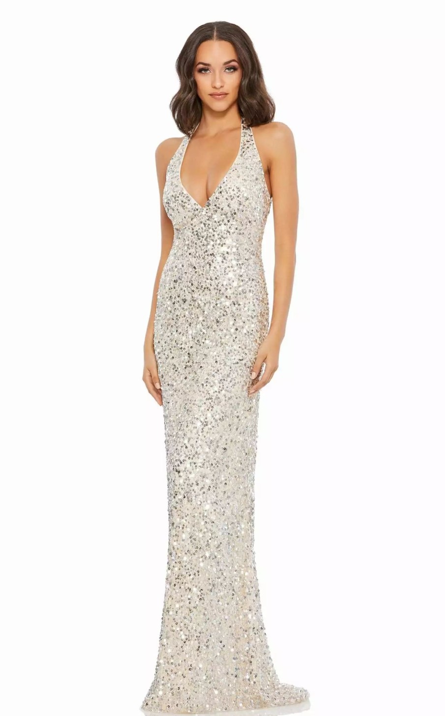 Red Carpet * | Mac Duggal 5312 Dress Nude-Silver