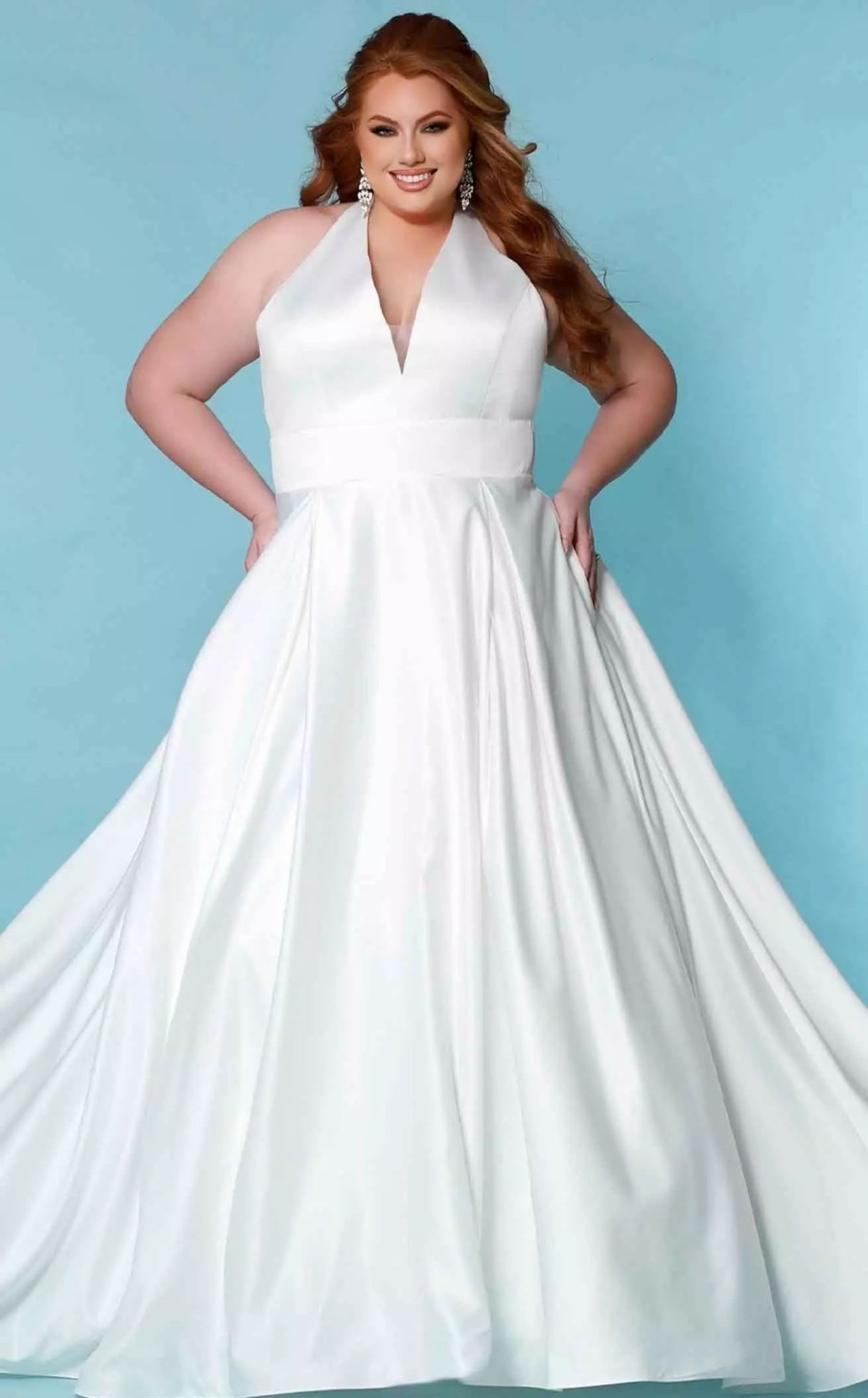 Plus Size Dresses * | Sydneys Closet Sc5279 Dress Ivory