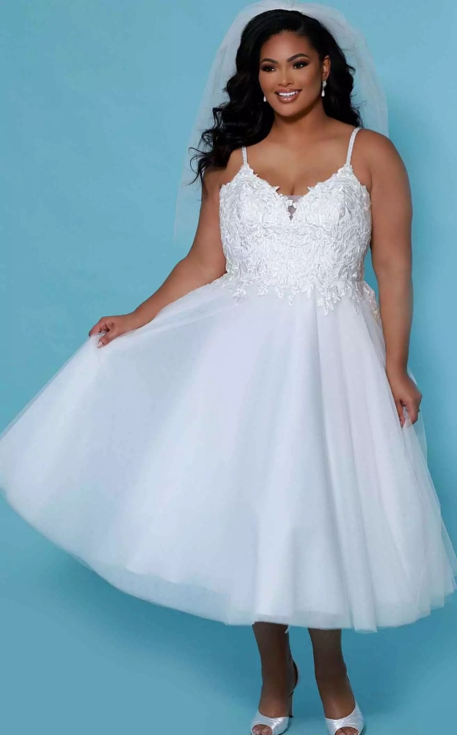 Plus Size Dresses * | Sydneys Closet Sc5263 Dress Ivory