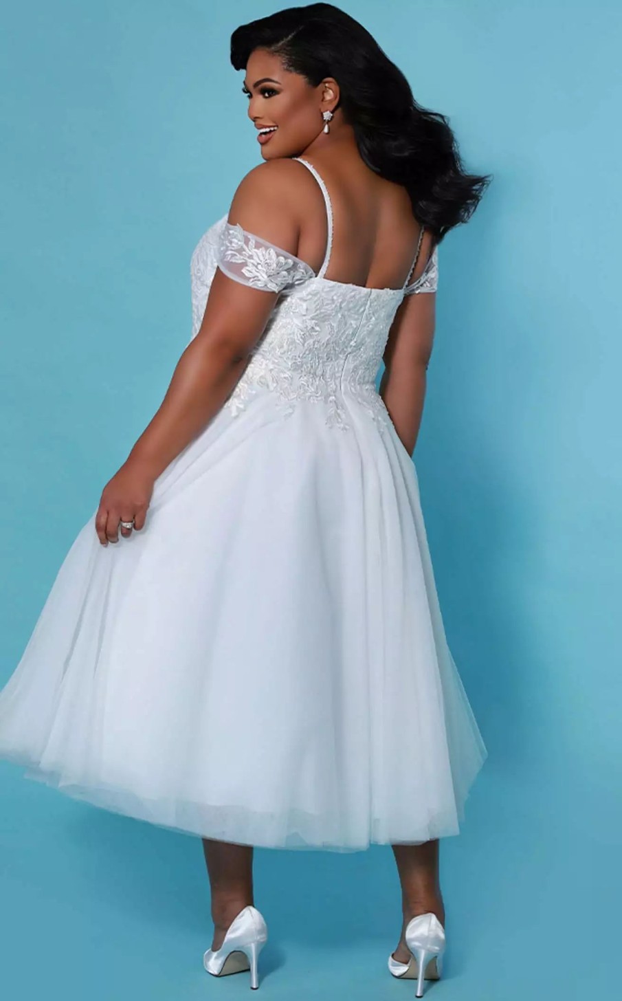 Plus Size Dresses * | Sydneys Closet Sc5263 Dress Ivory