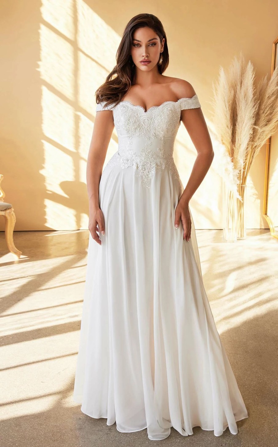 Plus Size Dresses * | Cinderella Divine 7258Wcl Dress Off-White