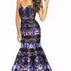 Long Prom Dresses * | Jvn Jvn58400 Dress Black-Multi