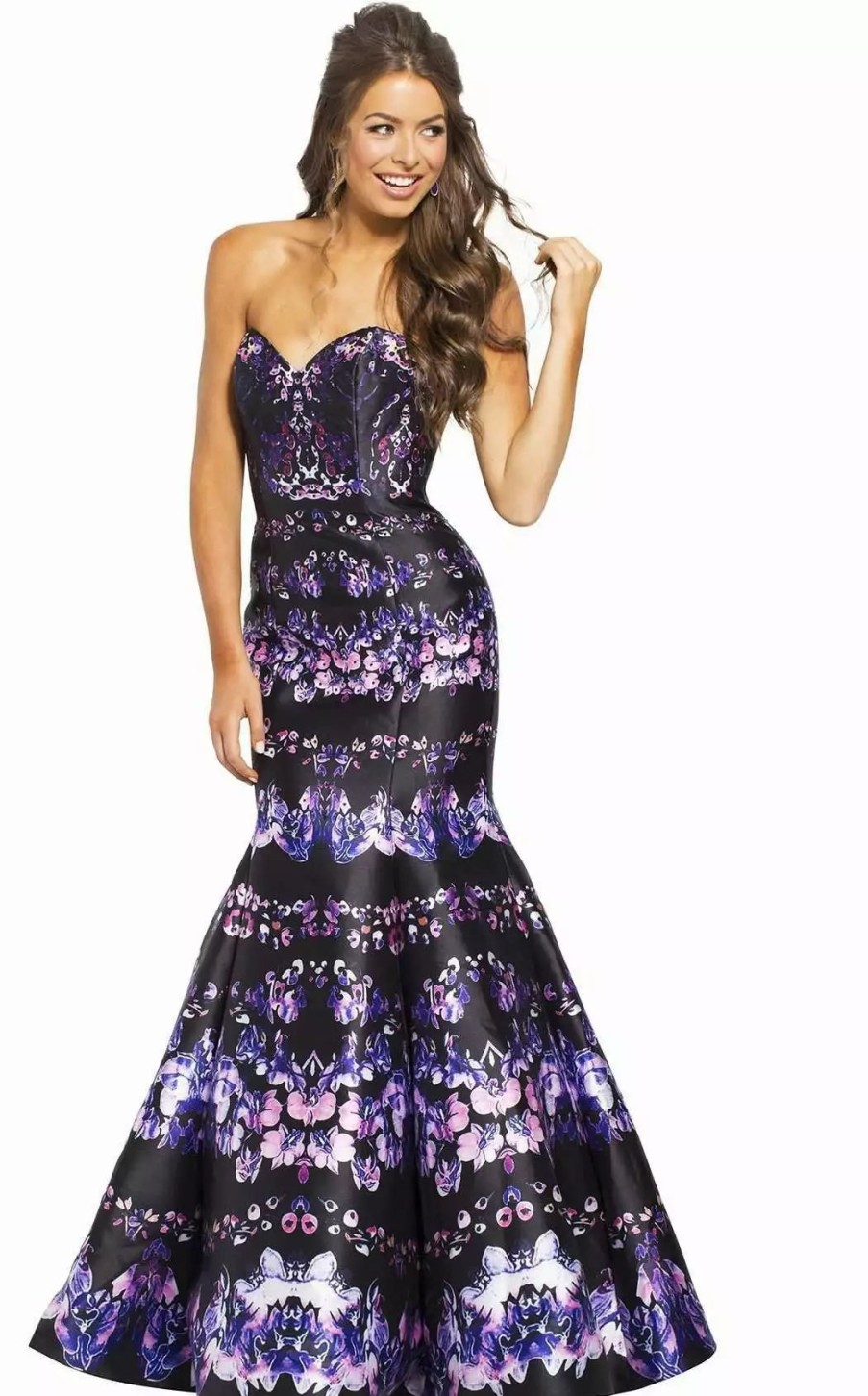 Long Prom Dresses * | Jvn Jvn58400 Dress Black-Multi