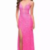 Long Prom Dresses * | La Femme 29987 Dress Neon-Pink