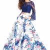 Long Prom Dresses * | Clarisse 4977 Dress Navy/Print