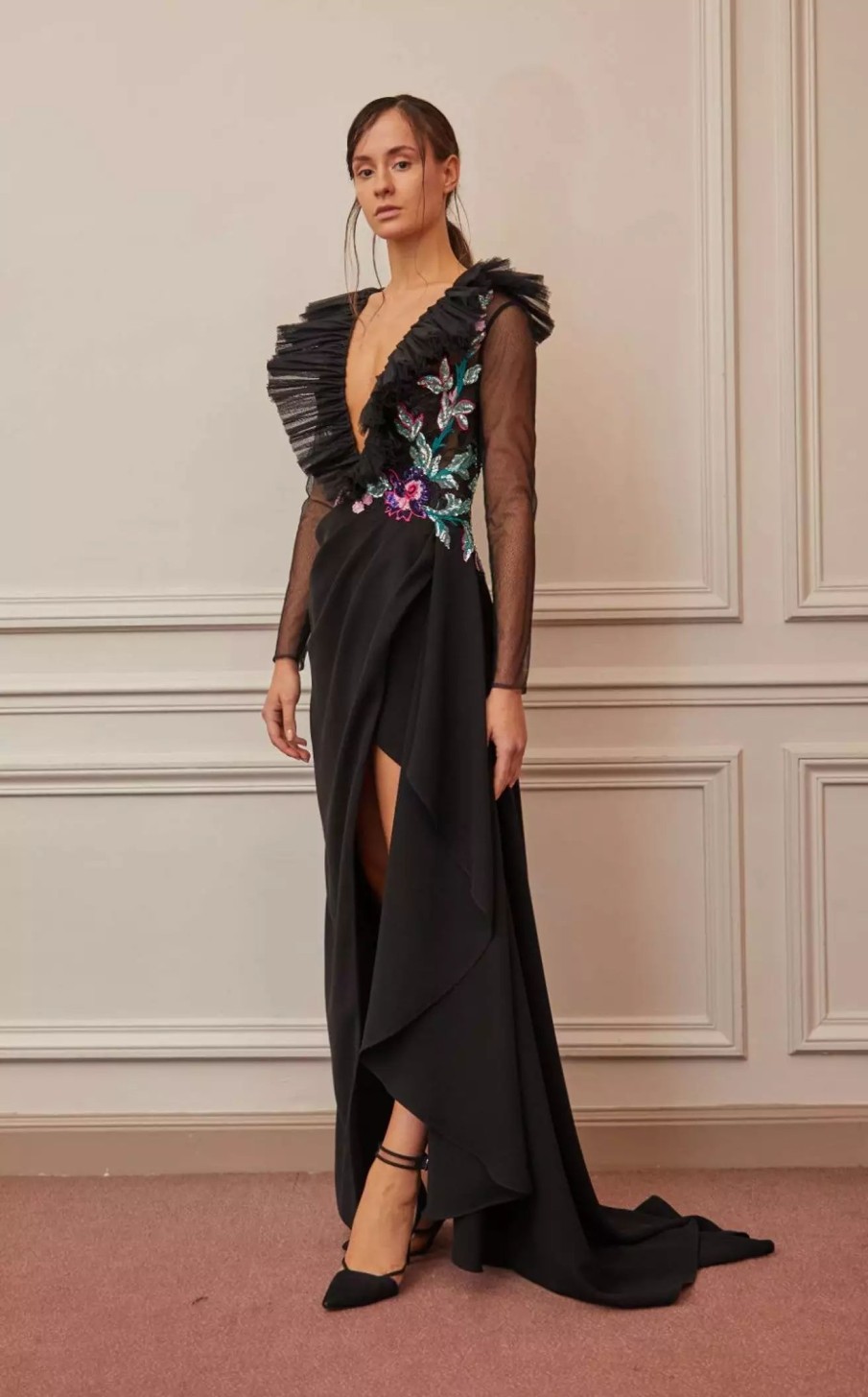 Red Carpet * | Gatti Nolli Couture Op5362 Dress Black