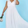 Plus Size Dresses * | Sydneys Closet Sc5235 Dress Ivory