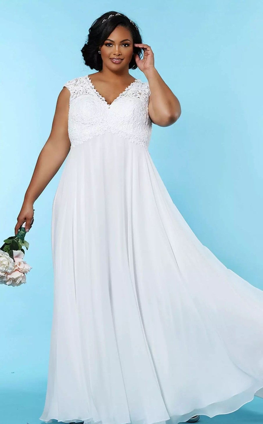 Plus Size Dresses * | Sydneys Closet Sc5235 Dress Ivory