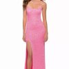 Long Prom Dresses * | La Femme 29986 Dress Neon-Pink