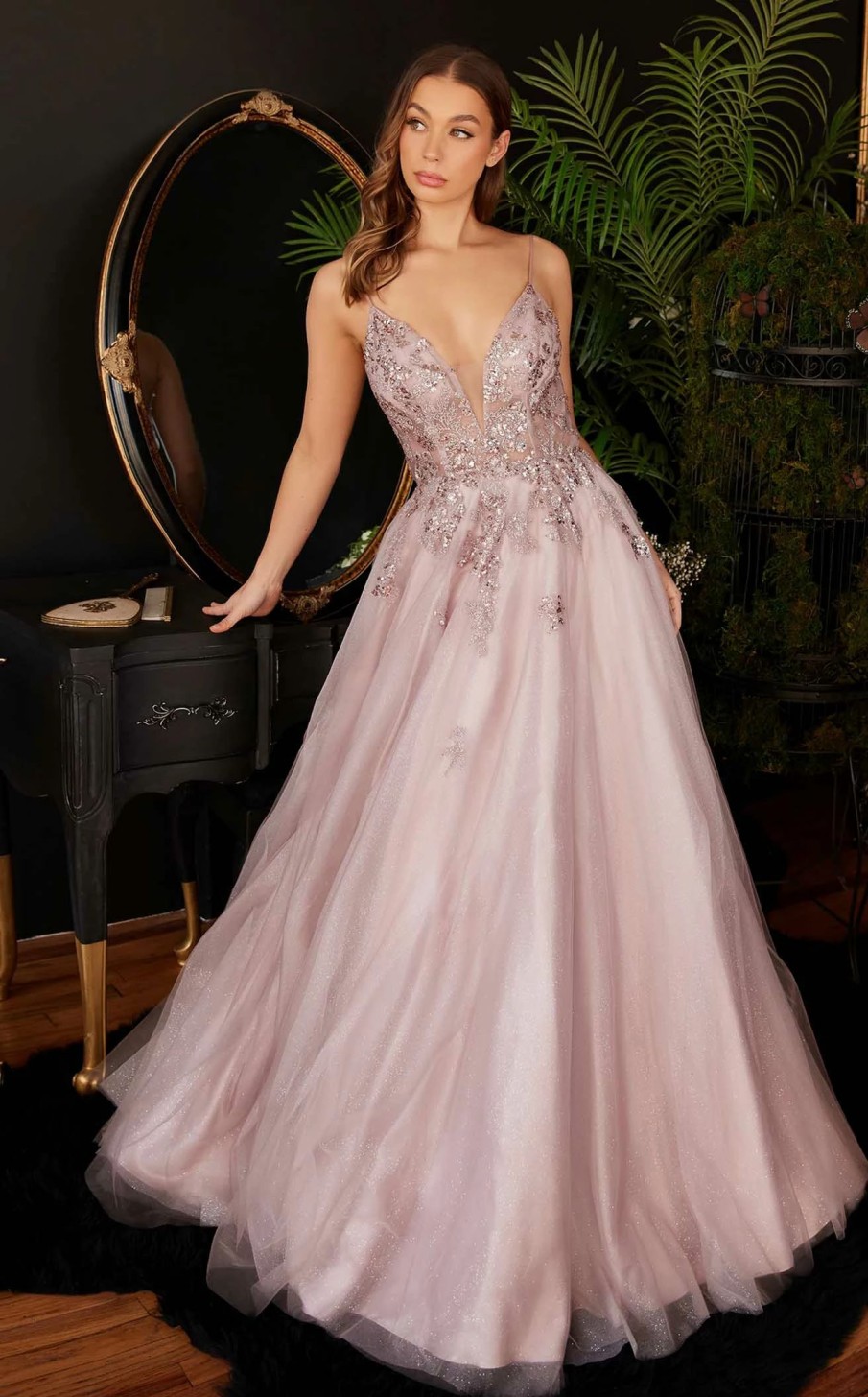 Red Carpet * | Ladivine Cb117 Dress Dusty-Rose