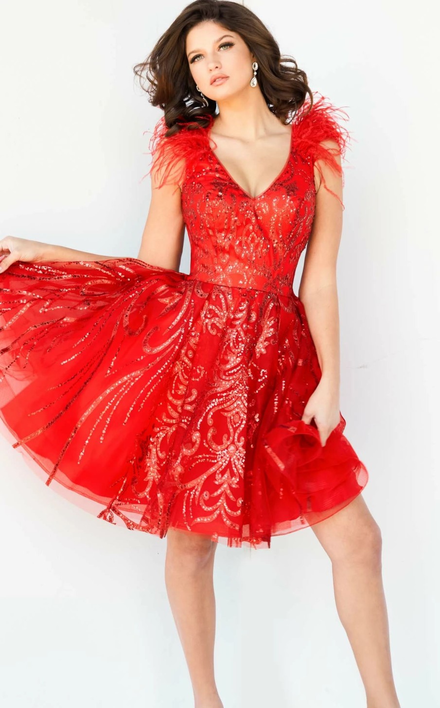 Cocktail Dresses * | Jovani 09466 Dress Red