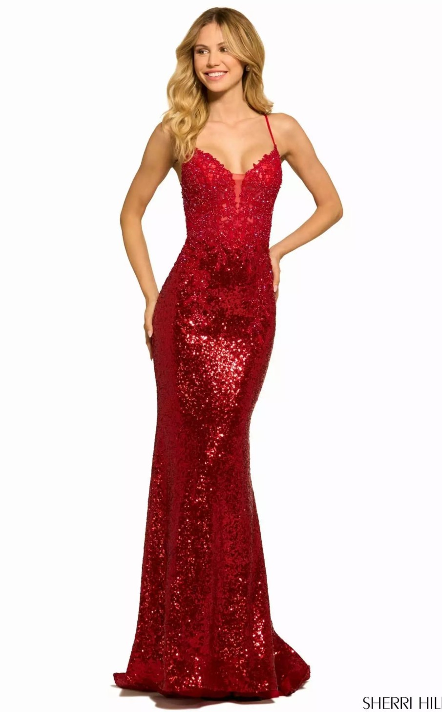 Red Carpet * | Sherri Hill 55524 Dress Red