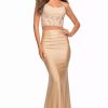 Long Prom Dresses * | La Femme 30751 Dress Light-Gold