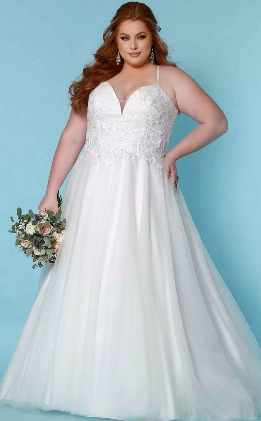 Plus Size Dresses * | Sydneys Closet Sc5277 Dress Ivory