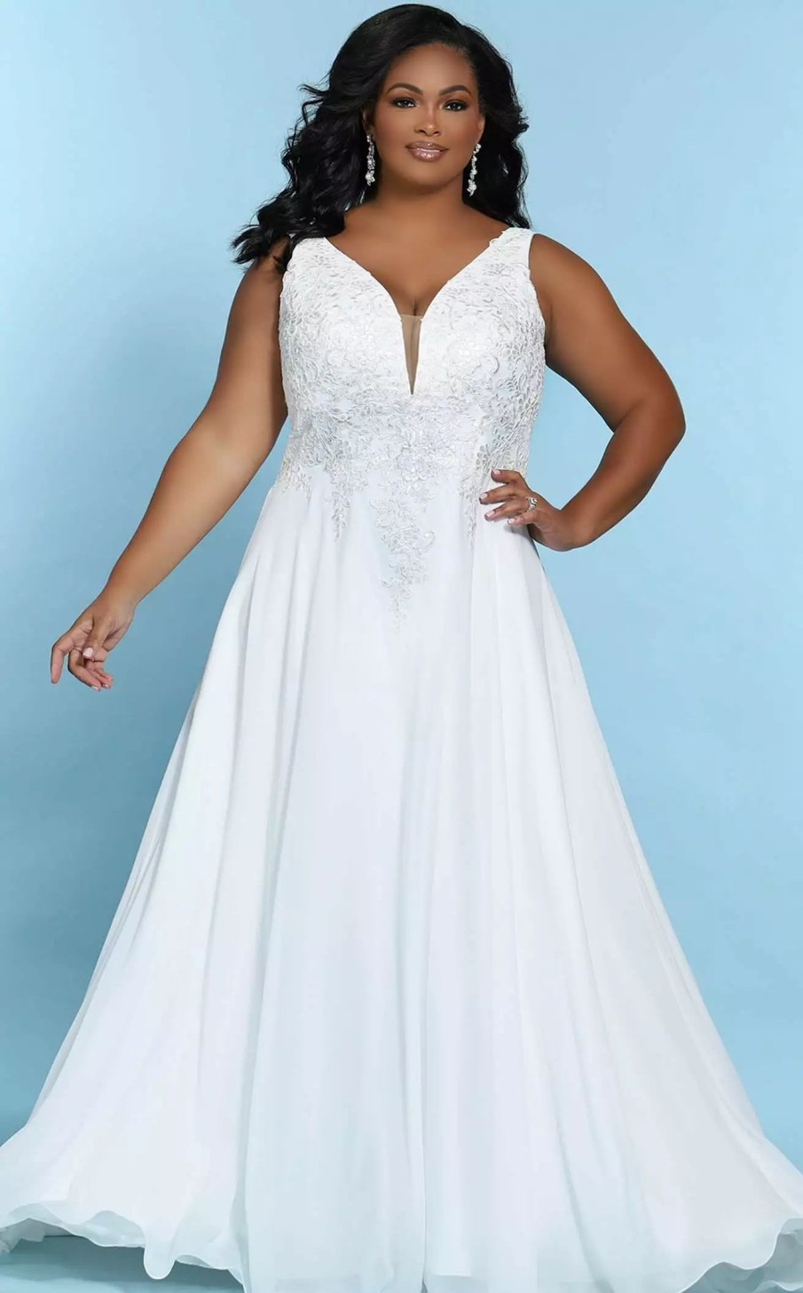 Plus Size Dresses * | Sydneys Closet Sc5249 Dress Ivory