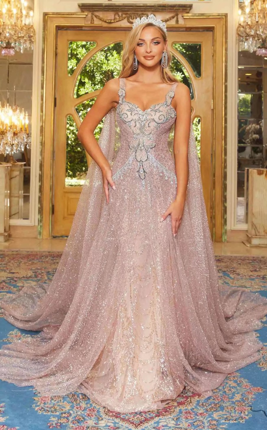 Long Prom Dresses * | Portia And Scarlett Ps22968 Dress Pink