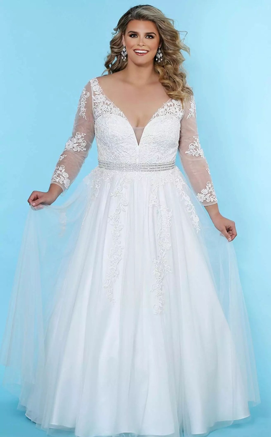 Plus Size Dresses * | Sydneys Closet Sc5234 Dress Ivory