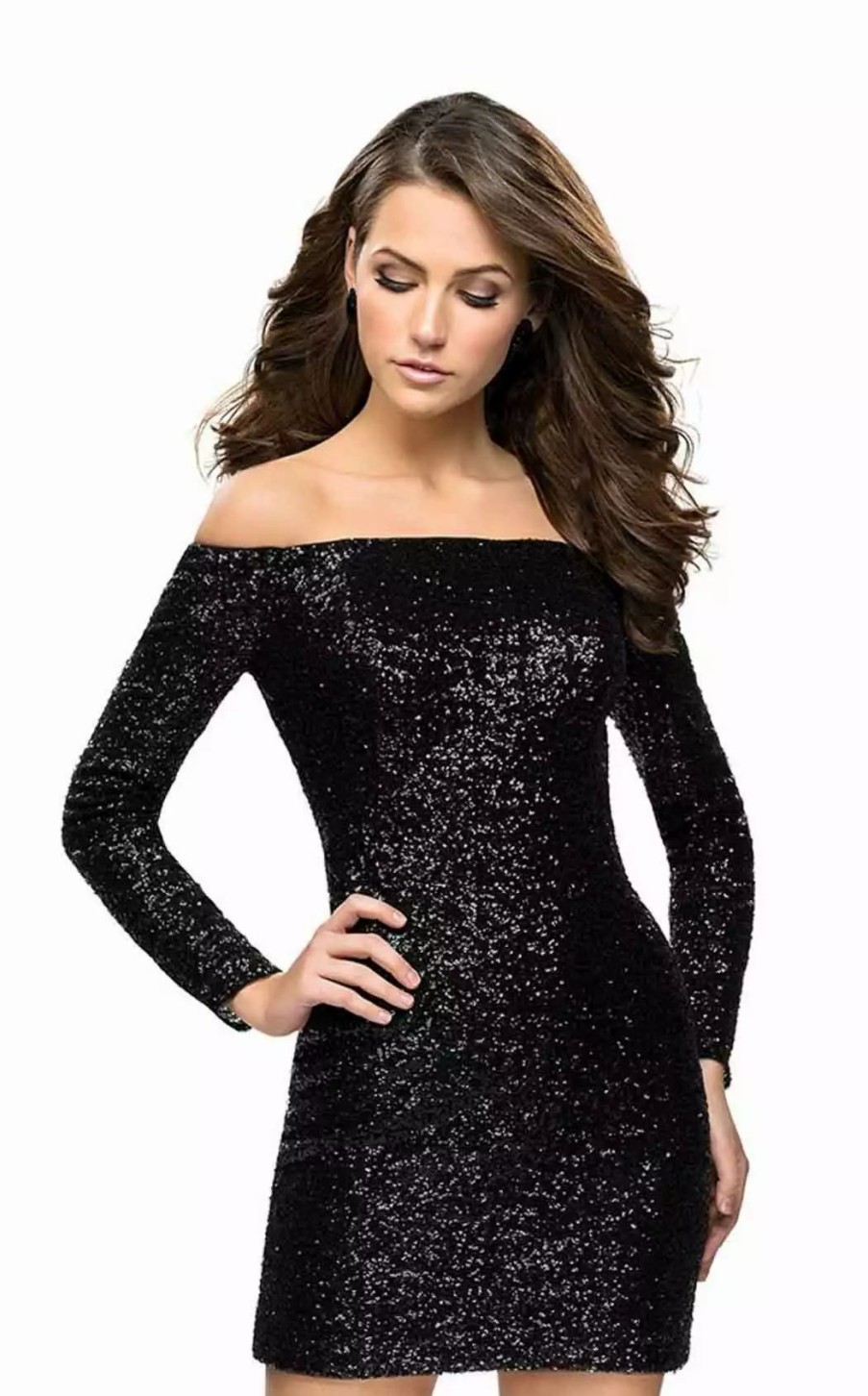 Cocktail Dresses * | La Femme 26662 Dress Black