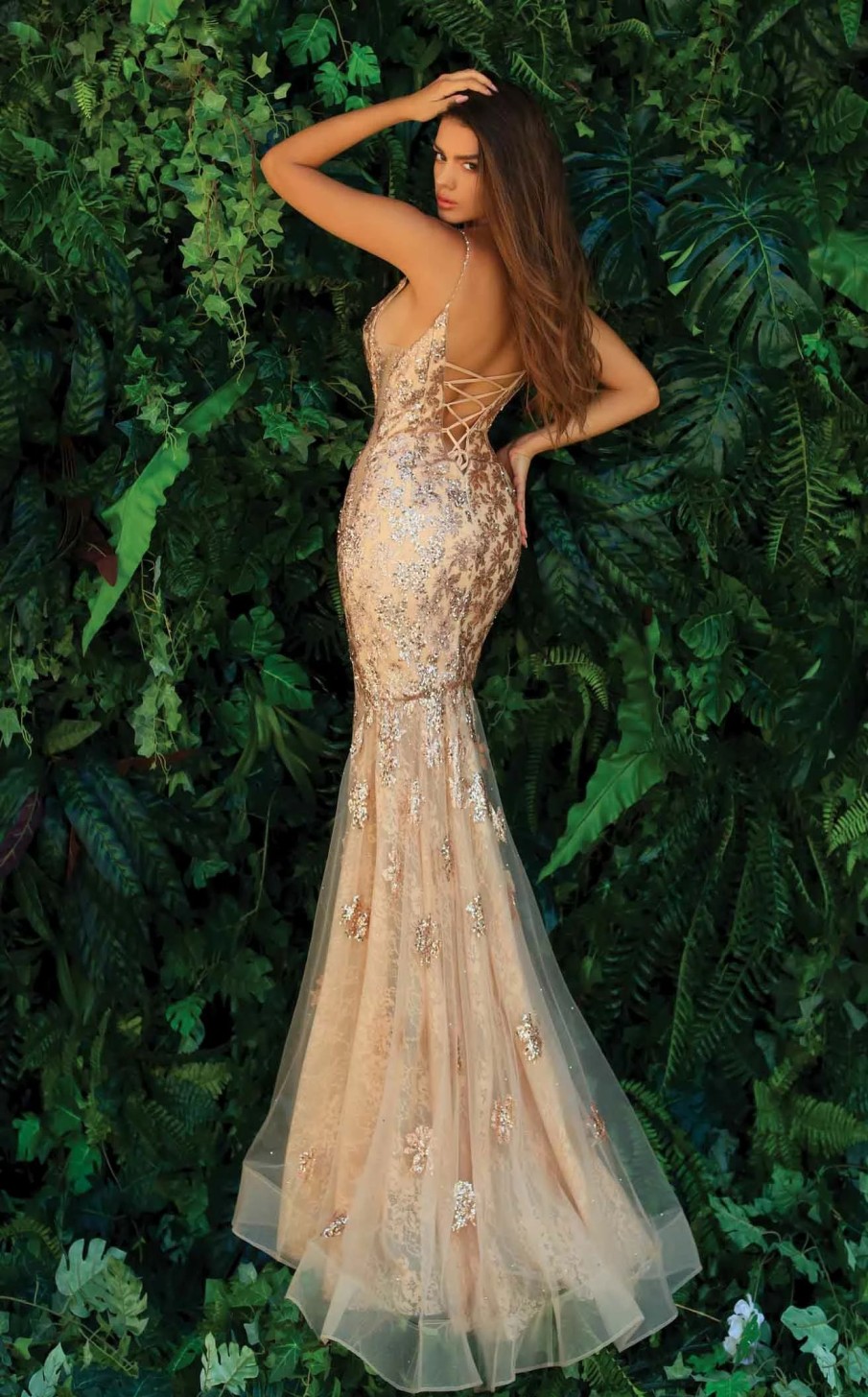 Long Prom Dresses * | Clarisse 810191 Dress Champagne-Gold