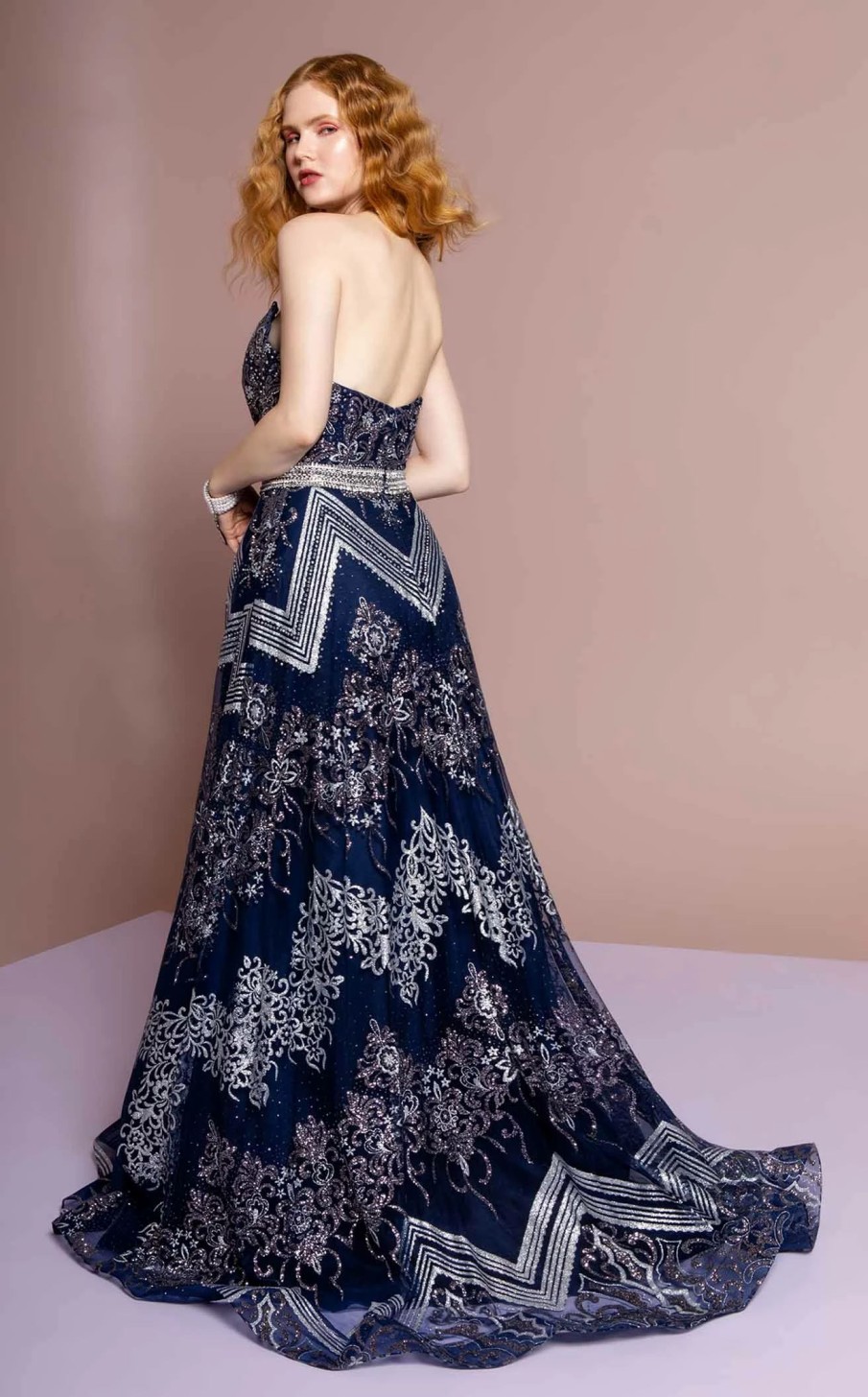 Red Carpet * | Gls By Gloria Gl2649 Dress Navy