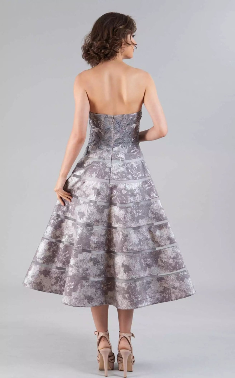 Cocktail Dresses * | Feriani 20517 Dress Silver