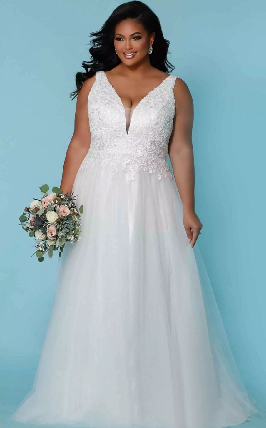 Plus Size Dresses * | Sydneys Closet Sc5270 Dress Ivory