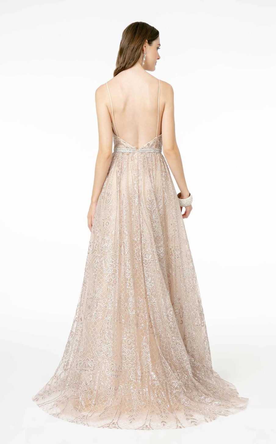 Long Prom Dresses * | Gls By Gloria Gl2915 Dress Rose-Gold