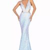 Long Prom Dresses * | Clarisse 800229 Dress Iridescent-Nude