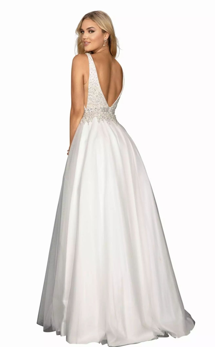 Long Prom Dresses * | Terani 2011P1178 Dress Ivory