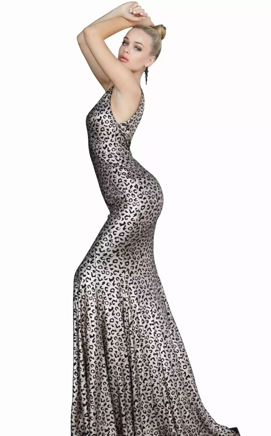 Long Prom Dresses * | Jovani 3237Bg Dress Animal-Print