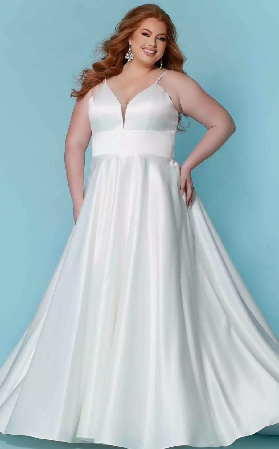 Plus Size Dresses * | Sydneys Closet Sc5269 Dress Ivory