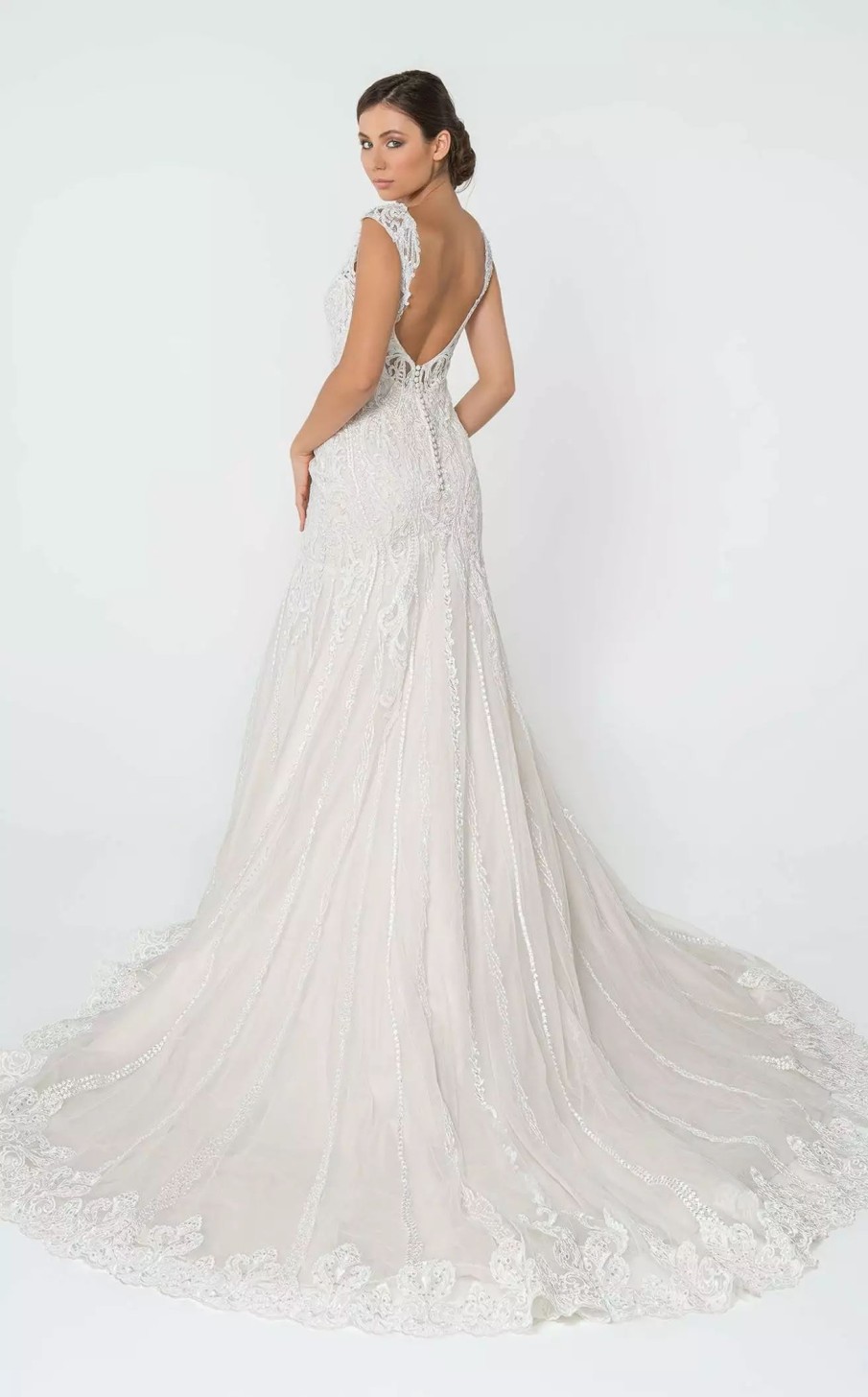 Long Prom Dresses * | Gls By Gloria Gl2821 Dress Ivory-Cream