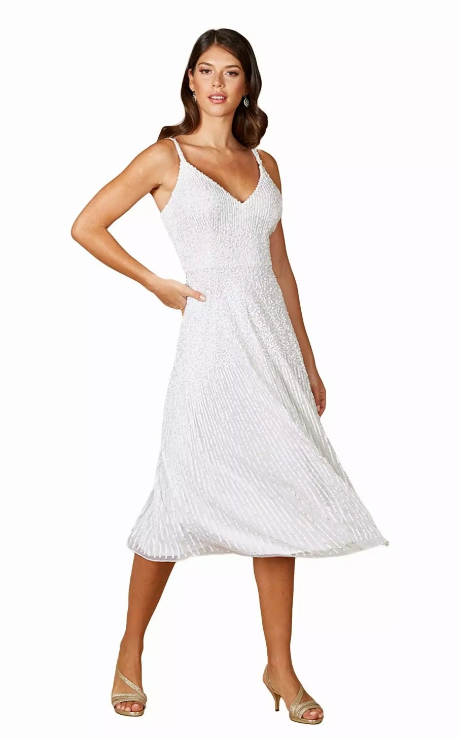 Cocktail Dresses * | Lara 51074 Dress Ivory