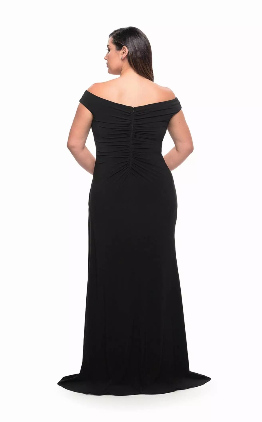 Plus Size Dresses * | La Femme 29474 Dress Black