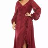 Plus Size Dresses * | Mac Duggal Fabulouss 49498 Dress Burgundy