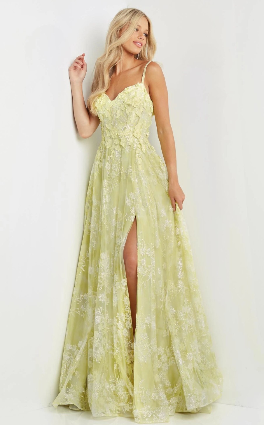 Long Prom Dresses * | Jvn Jvn08416 Dress Yellow