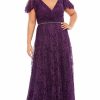 Plus Size Dresses * | Mac Duggal Fabulouss 67761 Dress Aubergine