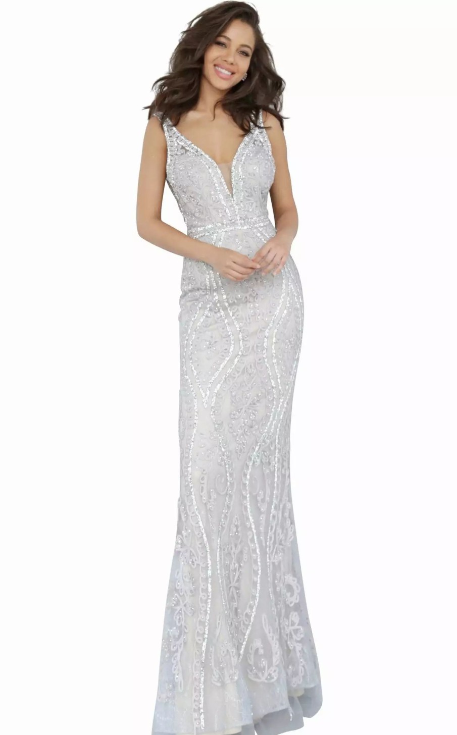 Long Prom Dresses * | Jovani Jvn03112Bg Dress