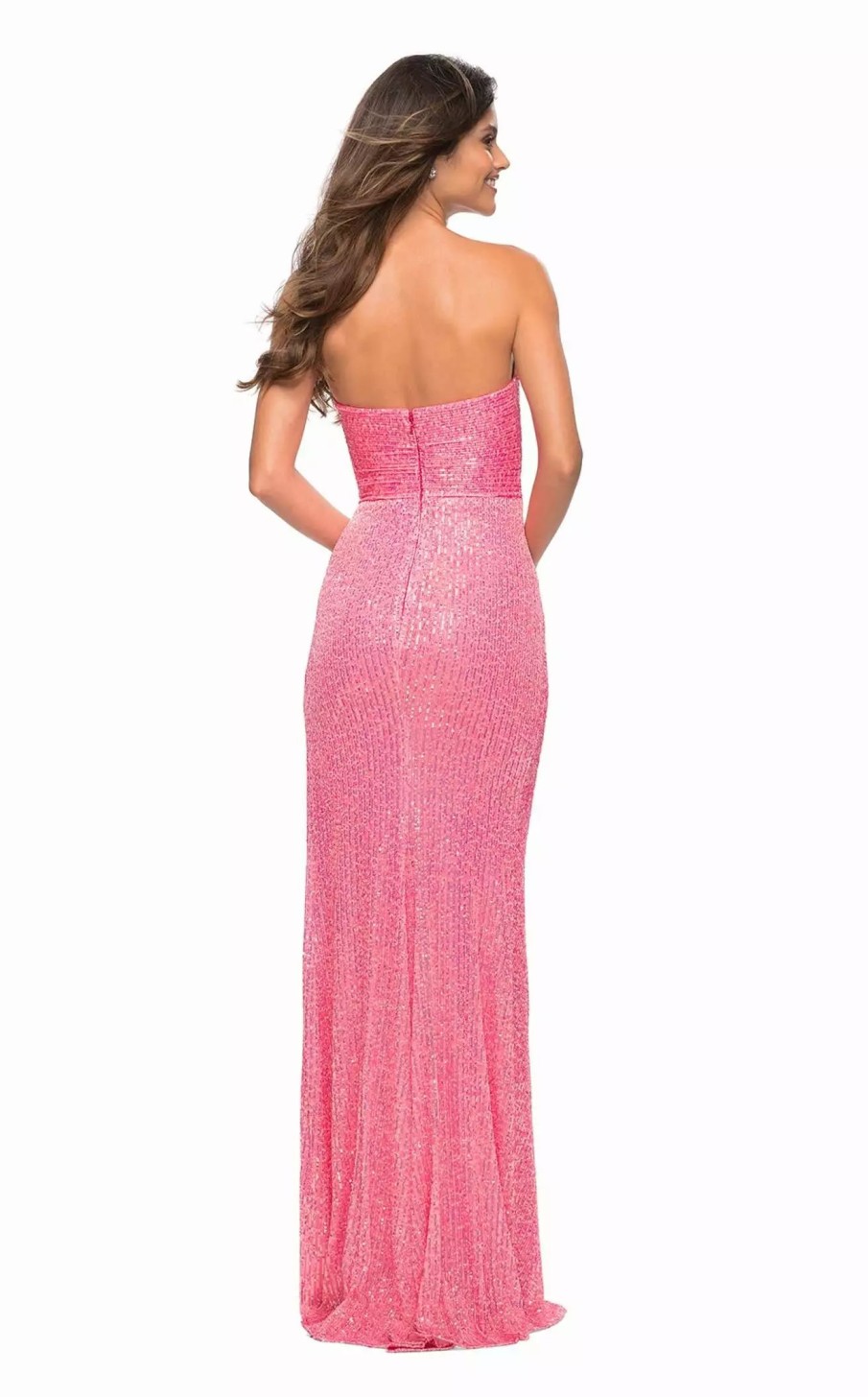 Long Prom Dresses * | La Femme 30685 Dress Neon-Pink